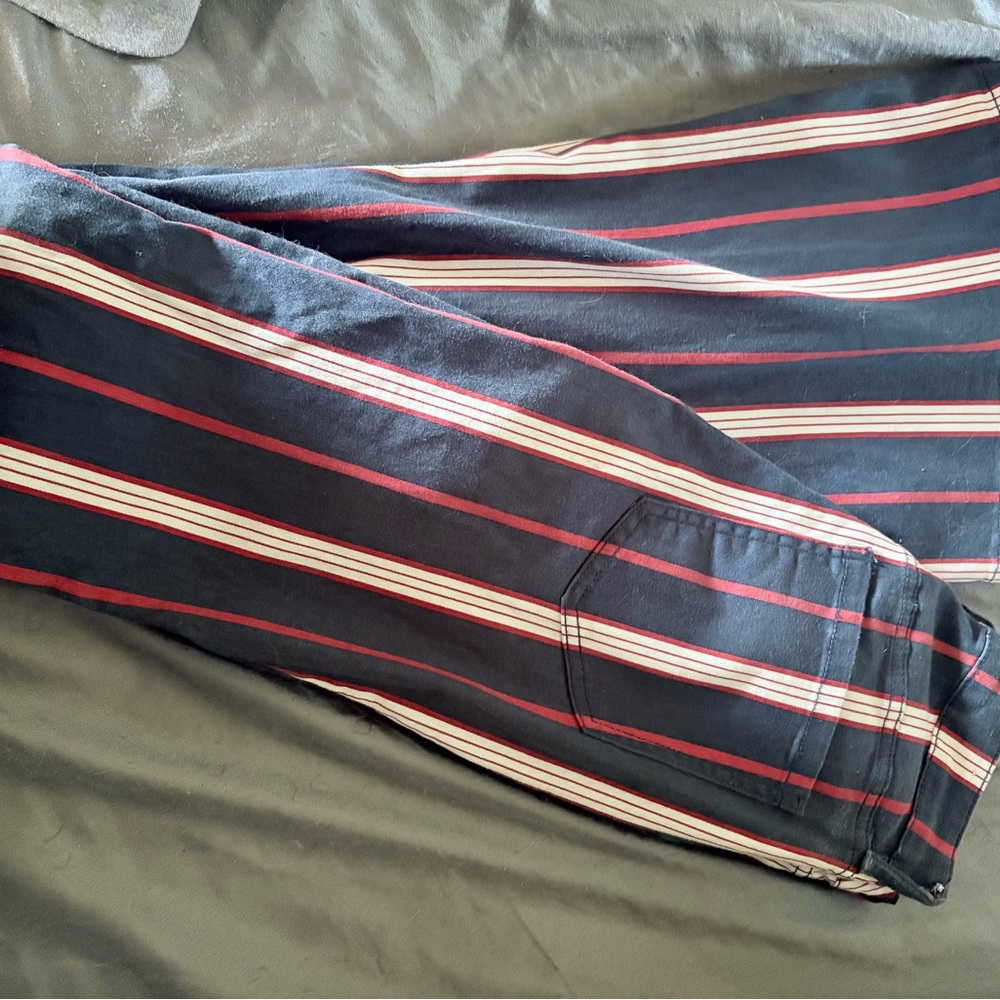 Shyanne Black and Red Flare Jeans with Wide Leg
